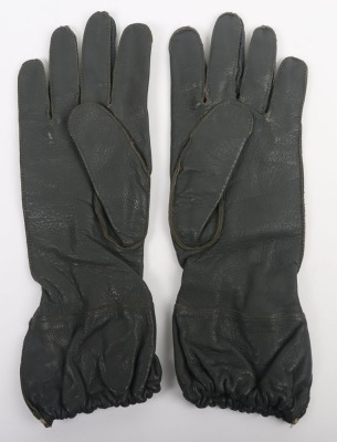 WW2 German Fallschirmjager, Paratroopers Leather Gloves. - 3
