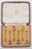 A set of six Argentinian Mappin & Webb silver coffee spoons
