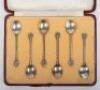 A set of six Argentinian Mappin & Webb silver coffee spoons - 2