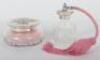 A silver and guilloche enamel perfume set, London 1959