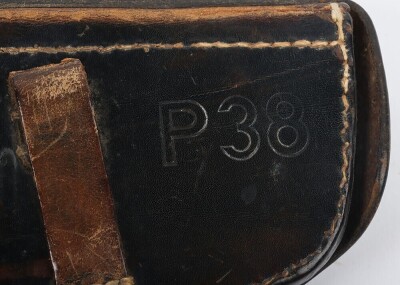 WW2 German P38, Black Leather Pistol Holster. - 3
