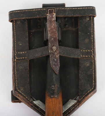 WW2 German Folding Entrenching Tool and Cover. - 2