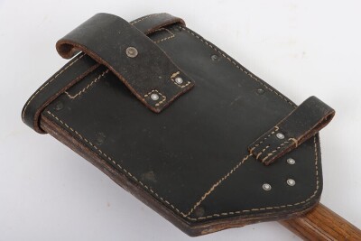 WW2 German Folding Entrenching Tool and Cover. - 4
