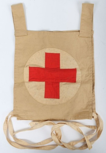 Rare WW2 German Wehrmacht Medical Orderly&rsquo;s Red Cross Over-Smock