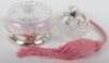 A silver and guilloche enamel perfume set, London 1959 - 5