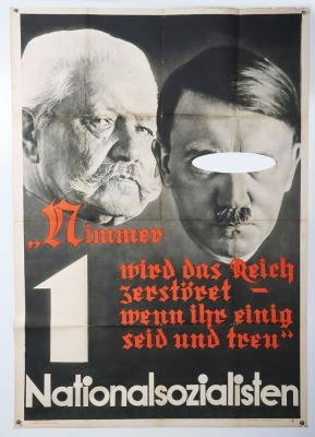 German Third Reich Election Poster, 1933.
