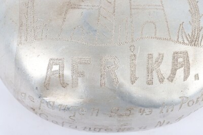 WW2 German Afrikakorps POW War Art Decorated Water Bottle - 2