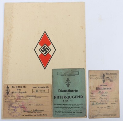 Third Reich Hitler Youth / Deutsches Jungvolk Paperwork Grouping to Oberhordenf&uuml;hrer Werner H&ouml;hlemann, Bann K&ouml;then (411) - 2