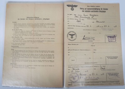 Third Reich Deutsches Arbeits Front (D.A.F) Document Grouping to Kreis- and Ortssiegerin Anni Wieghaus of the Firm Josef Adami - 2
