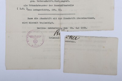 German Third Reich Name-Change Document to Rolf Leonhard Herrmann Diemer. - 3