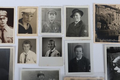 Grouping of 13 Period Original Private Hitler Youth, DJ and BDM Photographs and Postcards - 3