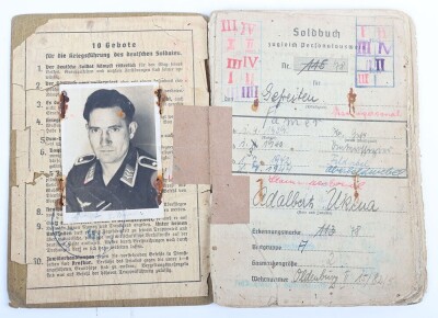 WW2 German Luftwaffe Soldbuch and Wehrpass to Feldw. Ukena, member of the ground personal of Schlachtgeschwader 1 & 2 and later Panzer Schlachtgeschwader 9! - 3