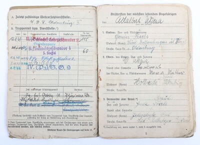 WW2 German Luftwaffe Soldbuch and Wehrpass to Feldw. Ukena, member of the ground personal of Schlachtgeschwader 1 & 2 and later Panzer Schlachtgeschwader 9! - 5