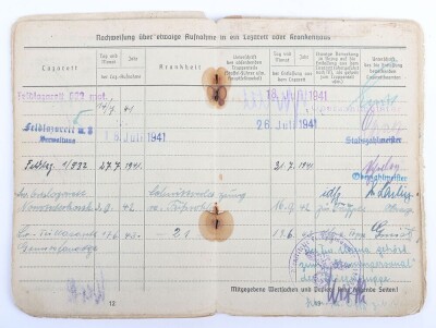 WW2 German Luftwaffe Soldbuch and Wehrpass to Feldw. Ukena, member of the ground personal of Schlachtgeschwader 1 & 2 and later Panzer Schlachtgeschwader 9! - 6