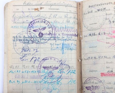 WW2 German Luftwaffe Soldbuch and Wehrpass to Feldw. Ukena, member of the ground personal of Schlachtgeschwader 1 & 2 and later Panzer Schlachtgeschwader 9! - 7