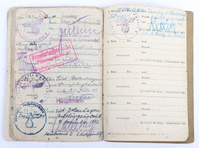 WW2 German Luftwaffe Soldbuch and Wehrpass to Feldw. Ukena, member of the ground personal of Schlachtgeschwader 1 & 2 and later Panzer Schlachtgeschwader 9! - 8