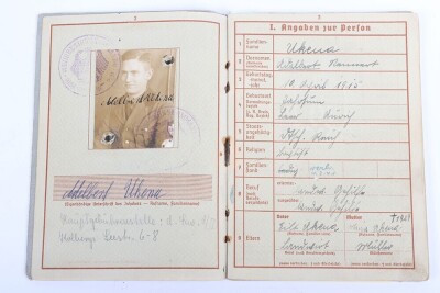 WW2 German Luftwaffe Soldbuch and Wehrpass to Feldw. Ukena, member of the ground personal of Schlachtgeschwader 1 & 2 and later Panzer Schlachtgeschwader 9! - 10