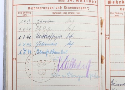 WW2 German Luftwaffe Soldbuch and Wehrpass to Feldw. Ukena, member of the ground personal of Schlachtgeschwader 1 & 2 and later Panzer Schlachtgeschwader 9! - 13