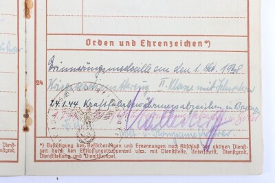 WW2 German Luftwaffe Soldbuch and Wehrpass to Feldw. Ukena, member of the ground personal of Schlachtgeschwader 1 & 2 and later Panzer Schlachtgeschwader 9! - 14