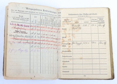 WW2 German Soldbuch to San.-Gefr. Franz Kletschka, Infanterie-Regiment 32 and later Marsch-Bataillon Afrika - 11