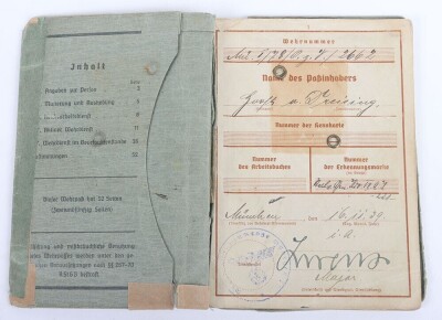 WW2 German Wehrpass to Oberstleutnant Horst von Dreising - 3