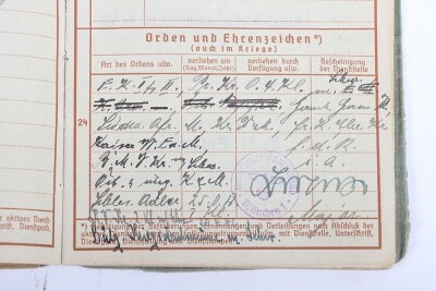 WW2 German Wehrpass to Oberstleutnant Horst von Dreising - 7