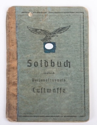 WW2 German Luftwaffe Afrikakorps DAK Soldbuch to Uffz. K. Kowanack, Flak unit in Afrika