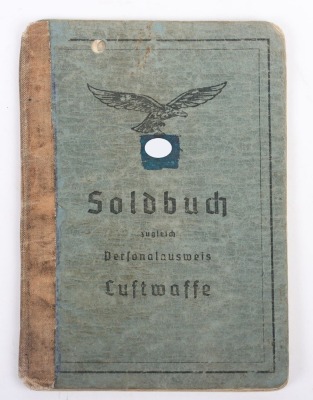 WW2 German Luftwaffe Afrikakorps DAK Soldbuch to Uffz. K. Kowanack, Flak unit in Afrika