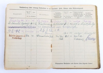 WW2 German Soldbuch to San.-Gefr. Franz Kletschka, Infanterie-Regiment 32 and later Marsch-Bataillon Afrika - 7