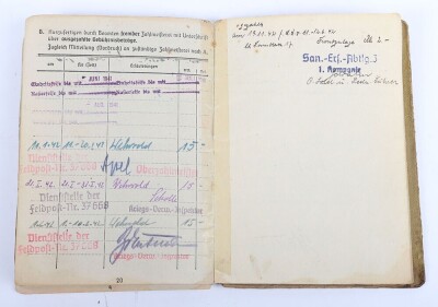 WW2 German Soldbuch to San.-Gefr. Franz Kletschka, Infanterie-Regiment 32 and later Marsch-Bataillon Afrika - 9