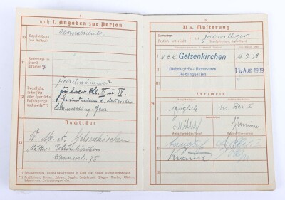 WW2 German Wehrpass to Uffz. Heinrich Wiele, Flak-Btl. 605, later service in Afrika - 5