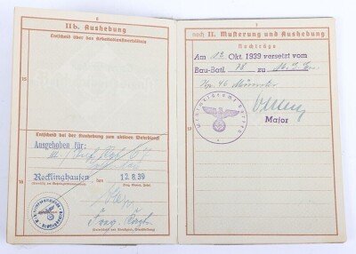 WW2 German Wehrpass to Uffz. Heinrich Wiele, Flak-Btl. 605, later service in Afrika - 6