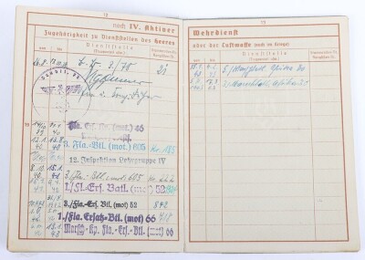 WW2 German Wehrpass to Uffz. Heinrich Wiele, Flak-Btl. 605, later service in Afrika - 7