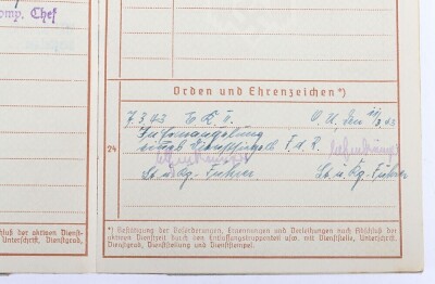 WW2 German Wehrpass to Uffz. Heinrich Wiele, Flak-Btl. 605, later service in Afrika - 13