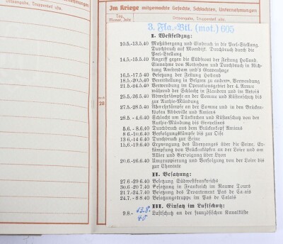 WW2 German Wehrpass to Uffz. Heinrich Wiele, Flak-Btl. 605, later service in Afrika - 14