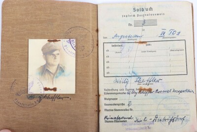 WW2 German Soldbuch to Willi Scheffer, Kriegsmarine Coastal Artillery Unit in Croatia - 7