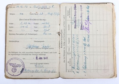WW2 German Soldbuch to Feldwebel Wilhelm Fultz, Kfz.-Instandsetzungs-Kompanie 153 Kurland 1945 - 2