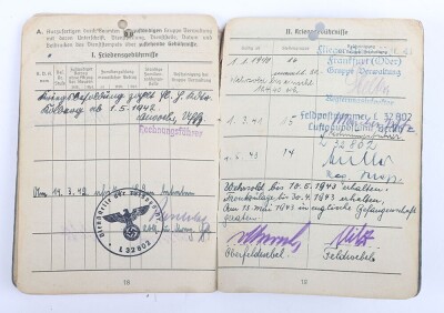 WW2 German Luftwaffe Afrikakorps DAK Soldbuch to Uffz. K. Kowanack, Flak unit in Afrika - 4