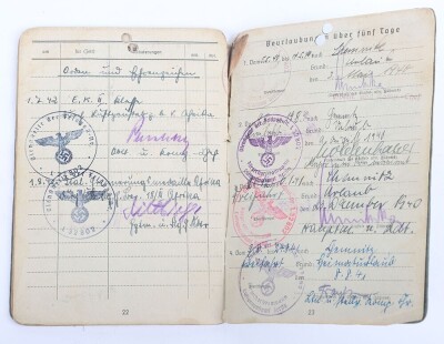 WW2 German Luftwaffe Afrikakorps DAK Soldbuch to Uffz. K. Kowanack, Flak unit in Afrika - 5