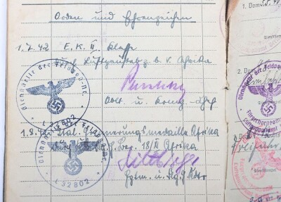 WW2 German Luftwaffe Afrikakorps DAK Soldbuch to Uffz. K. Kowanack, Flak unit in Afrika - 6