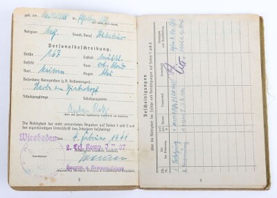 WW2 German Soldbuch to Obersch&uuml;tze Anton Racky, Sch&uuml;tzen-Regiment 104, 15. Panzer-Division, Afrika - 5