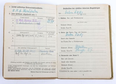 WW2 German Soldbuch to Obersch&uuml;tze Anton Racky, Sch&uuml;tzen-Regiment 104, 15. Panzer-Division, Afrika - 6
