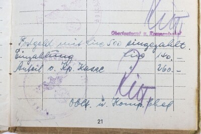 WW2 German Soldbuch to Obersch&uuml;tze Anton Racky, Sch&uuml;tzen-Regiment 104, 15. Panzer-Division, Afrika - 11
