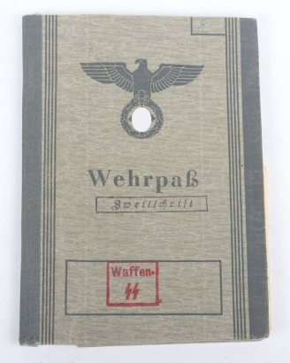 WW2 German Waffen-SS Wehrpass to SS-Unterscharf&uuml;hrer Franz Armann, SS-Totenkopf Art.Ers.Abt. Dachau, later SS-Artillerie-Regiment 5 &ldquo;Wiking&rdquo;