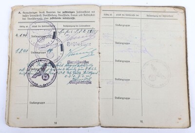WW2 German Soldbuch to Feldwebel Wilhelm Fultz, Kfz.-Instandsetzungs-Kompanie 153 Kurland 1945 - 4