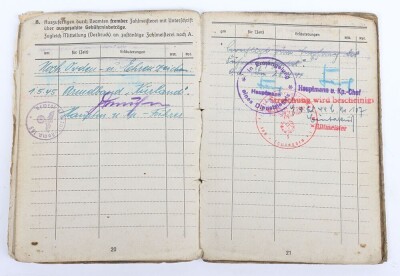 WW2 German Soldbuch to Feldwebel Wilhelm Fultz, Kfz.-Instandsetzungs-Kompanie 153 Kurland 1945 - 5