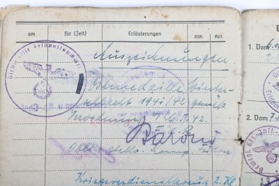 WW2 German Soldbuch to Feldwebel Wilhelm Fultz, Kfz.-Instandsetzungs-Kompanie 153 Kurland 1945 - 8