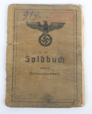 WW2 German Soldbuch to Feldwebel Wilhelm Fultz, Kfz.-Instandsetzungs-Kompanie 153 Kurland 1945 - 12