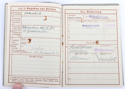 WW2 German Wehrpass to Josef Be&uuml;ker, former SA member, Generalkommando II. Fallschirm-Korps, Normandy 1944 - 5