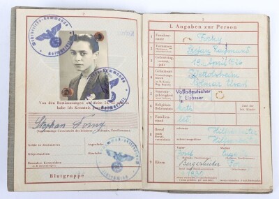 WW2 German Wehrpass to Josef Be&uuml;ker, former SA member, Generalkommando II. Fallschirm-Korps, Normandy 1944 - 10